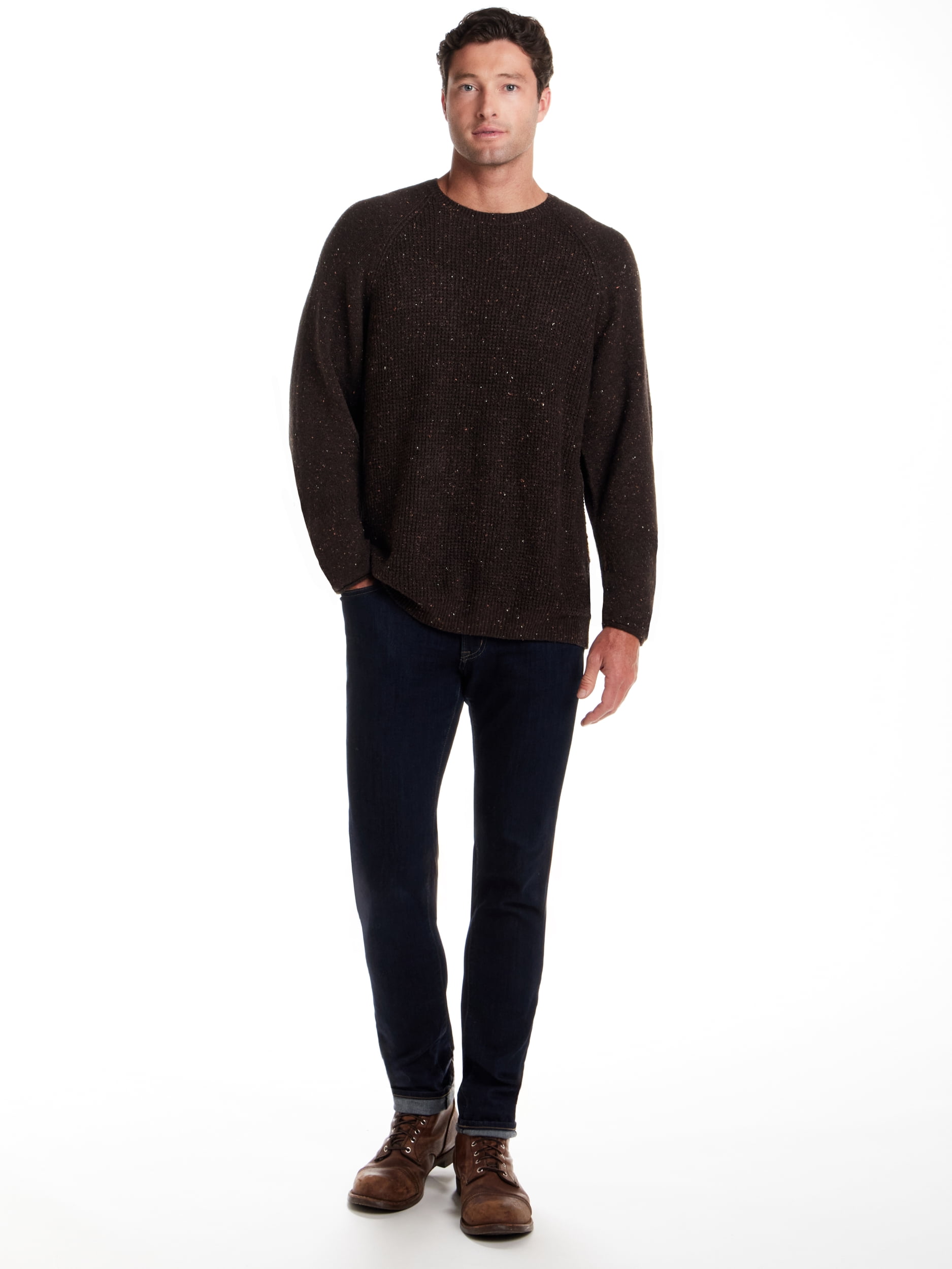Frontier Threads Men's Donegal Crew Neck Sweater