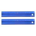 thumbnail image 1 of Unique Bargains Règle Droite en Alliage d'Aluminium Antidérapante, 20cm, Bleu, 2 Unités, 1 of 5
