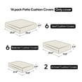 thumbnail image 2 of Innovation Works 14 Pcs Outdoor Sectional Replacement Cushion Set,Waterproof Outdoor Cushion Slipcover with Zipper,, 2 of 7