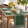 thumbnail image 6 of Placemats Set of 4, Dark Green Linen Key Design Place Mats Geometric Back Print Tablemats Washable Placemat Table Decoration for Kitchen Table Dinner Party Home Decor Indoor Outdoor 13x19 Inch, 6 of 9
