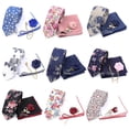 thumbnail image 2 of Pañuelo de bolsillo para hombre con estampado floral rosa | Conjunto de pañuelo de bolsillo con estampado floral - Nuevo y popular pañuelo de algodón con estampado floral, 2 of 4