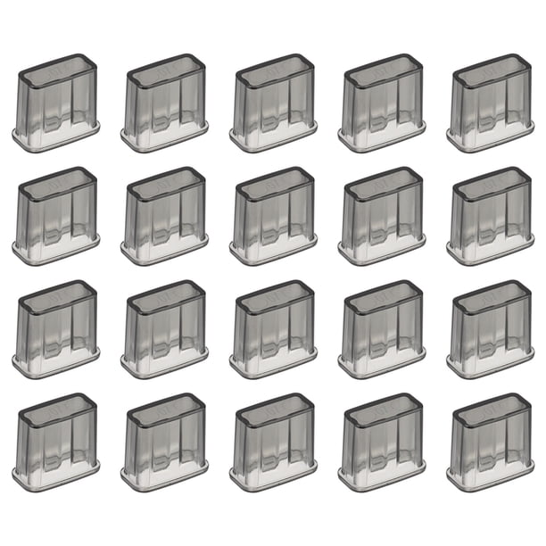 35 piezas Cubierta de puerto USB Anti Polvo PC Tapas protectoras para puertos USB Tipo-A hembra, Negro transparente
