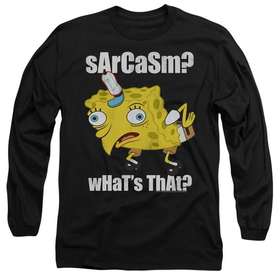 Spongebob Sarcasm Meme Unisex Adult Long-Sleeve T Shirt