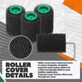 thumbnail image 3 of Textured Paint Roller Kit, 4 Inch Bed Liner Roller Covers with Frame, 3 of 5
