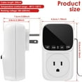 thumbnail image 2 of On Sale Measuring Tools Plug Temperature Controller Thermostat Heating Mode Timer Socket for Home Warming Boxes Backlit American Temperature Socket Countdown Temperature Controller, 2 of 8