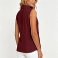 thumbnail image 5 of Yievot Womens Button Down Sleeveless Shirt with Pockets Collared Casual Summer Office Workwear Tops, 5 of 8