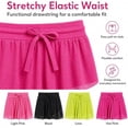 thumbnail image 6 of Btween Girls 4 Pack Mesh Athletic Butterfly Shorts – Lightweight Sports Shorts with Lining & Drawstring Waistband for Active Kids, 6 of 7