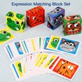 thumbnail image 3 of Wooden Expression Puzzle Building Blocks Expression Matching Block Face Changing Puzzle Game Logical Thinking Training, 3 of 8