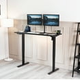 thumbnail image 2 of VIVO Black 55" x 24" Square Corner Table Top for Standing Desk Frames, 2 of 2