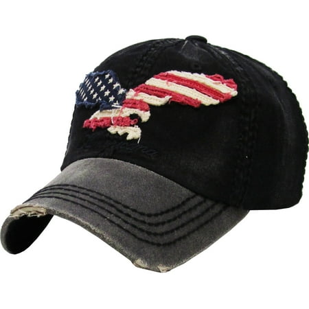 eagle cap american distressed dad baseball flag hat