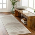 thumbnail image 2 of BoutiqueRugs Howi Contemporary Runner Rug - Cream, Dark Red, Light Slate - 2'7" x 10' Runner, 2 of 11