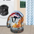thumbnail image 5 of 50L Extra Large Popup Hamper Collapsible Laundry Basket With Zippered Lid 15.7x18.5in Autumn Vibes, 5 of 7