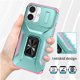 thumbnail image 3 of Funda para GANGXUN iPhone 16 Plus - Soporte metálico, Función magnética, Verde, 3 of 5