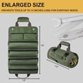 thumbnail image 2 of Roll Up Tool Bag Organizer, Portable Foldable Toll Rool Organizer with 4 Compartments & 2 Detachable Pouches & 5 Exterior Pockets, Gifts for Electricians, Men and Fathers$$Tools, 2 of 7
