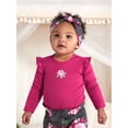 thumbnail image 4 of Gerber Baby Girl Long Sleeve Onesies Bodysuit, Pant & Headband Outfit Set, 3-Piece, (Newborn - 18 Months), 4 of 15