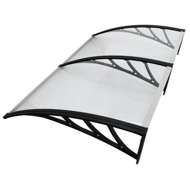 39"*59" Polycarbonate Transparent Awning Door Awning for Windows and Doors