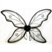 Black Adult 34" Fantasy Butterfly Fairy Wings Tinkerbell Women Costume Accessory