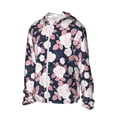thumbnail image 2 of KLL Leaves Flower Print Men's Women’s UPF 50+ Sun Protection Outdoor Hoodie Jacket Long Sleeve Fishing Hiking Performance Shirt-Large, 2 of 6