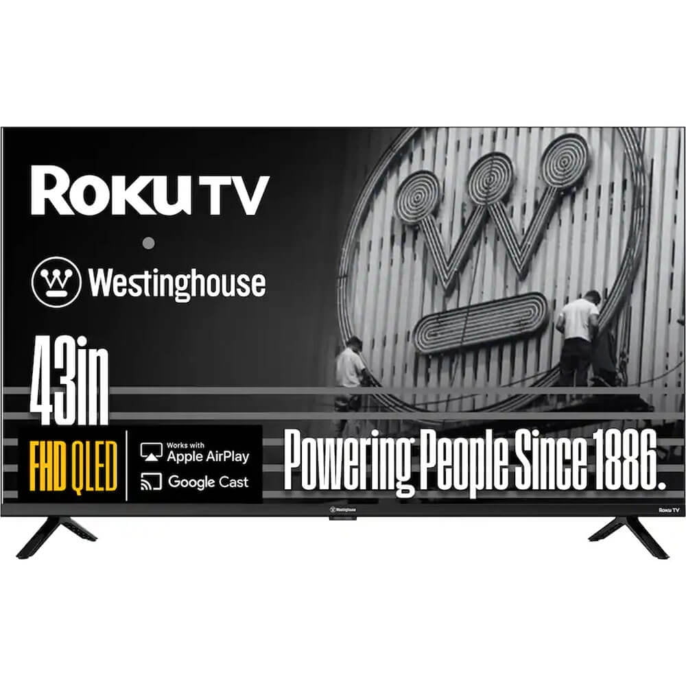 Westinghouse WR43QE2350 43 inch Class Edgeless Series 2K FHD QLED Smart Roku TV