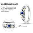 thumbnail image 5 of MULA 925 Sterling Silver Rings Vingtage with Cubic Zirconia Size 6-9 Gifts for Women Lover, 5 of 6