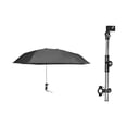thumbnail image 2 of para silla con abrazadera Protección solar para cochecito ajustable de 360 grados Capa única negra Cola Paraguas, 2 of 8