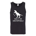 thumbnail image 2 of Wild Bobby, Unstoppable T Rex Funny, Pop Culture, Men Graphic Tank Top, Black, Small, 2 of 4