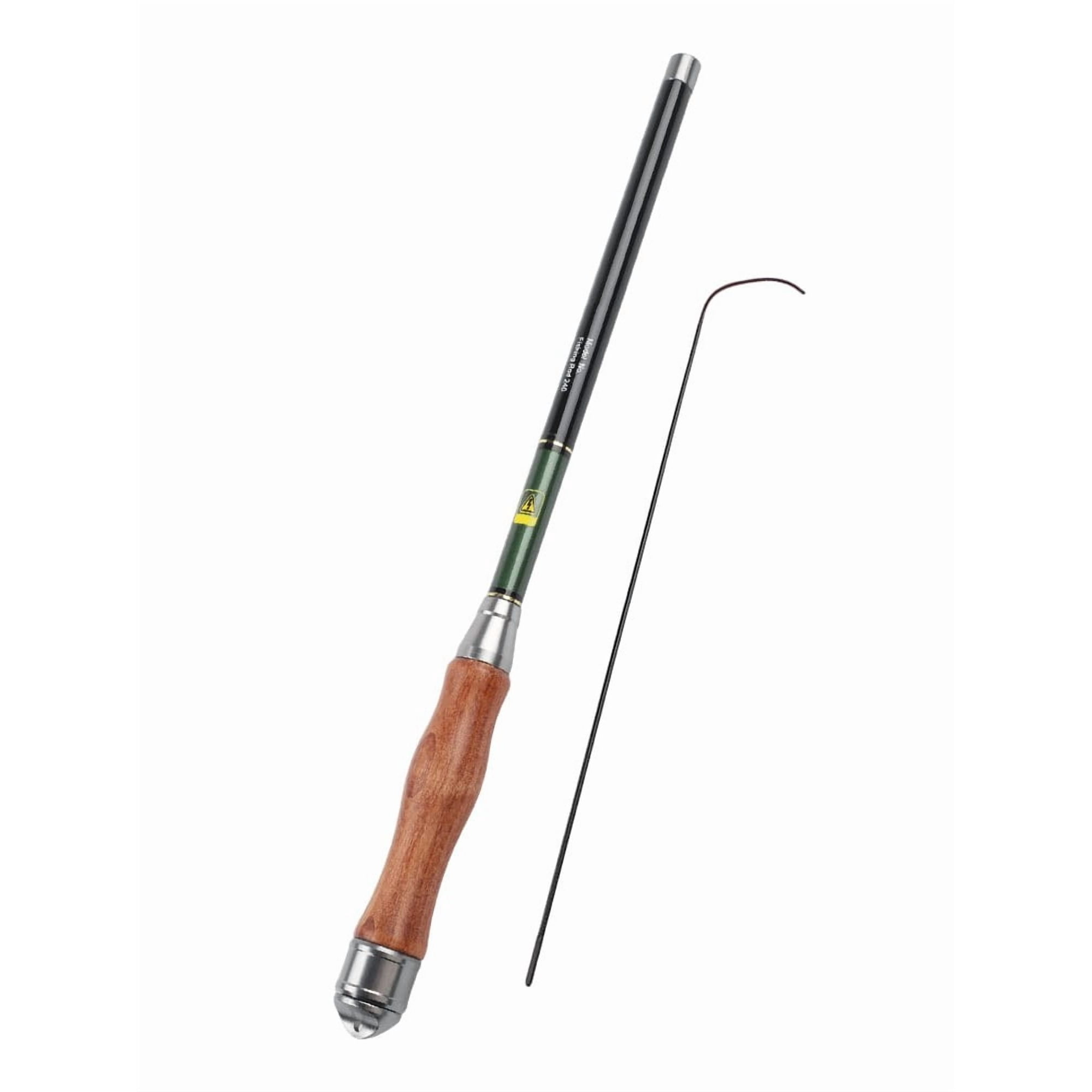 Ultralight Portable Stream Fishing Rod 1.2m – 2.7m Lightweight Pocket Size Carbon Fiber Spinning Pole for Freshwater Fishing Black Silver Green