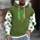 thumbnail image 1 of Sudadera con capucha para hombre, estilo informal, con estampado del Día de San Patricio, con cordón y manga larga, de poliéster., 1 of 5