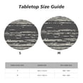 thumbnail image 7 of YFYANG Round Fitted Table Cloth, Waterproof Black Vintage Watercolor Texture Pattern Polyester Table Cover, Indoor Outdoor Decorative Tablecloths with Elastic Edge, 7 of 7