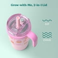 thumbnail image 5 of Reduce Coldee Kids 18 oz Halloween Tumbler with Spill-Proof Straw & Handle. Insulated Stainless Steel, Pumpkin Disco, 5 of 7