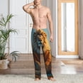 thumbnail image 6 of Lsque Prairie Meditating Lion Print Men's Pajama Pants, Lounge Pant - Comfortable Home Wear,Elastic Waistband, Stylish Design-X-Large, 6 of 9