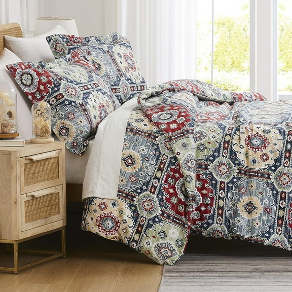 Southshore Fine Living Vilano Oversized Duvet Cover Set, Multi-Colored Duvet Cover, King/California King - Ultra-Soft Microfiber Bedding Set with Zipper Closure - 1 Duvet, 2 Shams