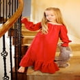 thumbnail image 3 of Robe de Nuit Longue en Coton à Volants pour Fillette, Princesse, Fête, 3 of 3