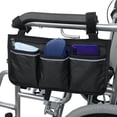 thumbnail image 3 of Paquete de 2 organizadores grandes pa bolsas laterales s de ruedas, soporte pa teléfono pa personas mayores discapacitadas, Negro + azul shamjiam Organizador de bolsa Walker, 3 of 9