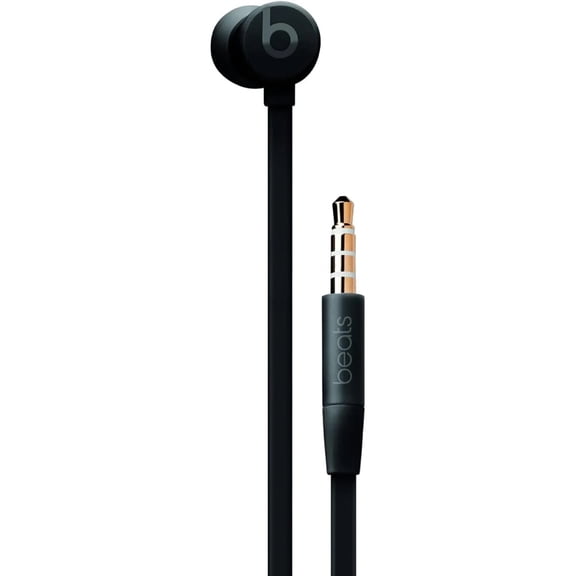 Restored Beats urBeats3 Wired Earphones with 3.5 mm Plug - Black Gray Logo MQFU2ZM/A