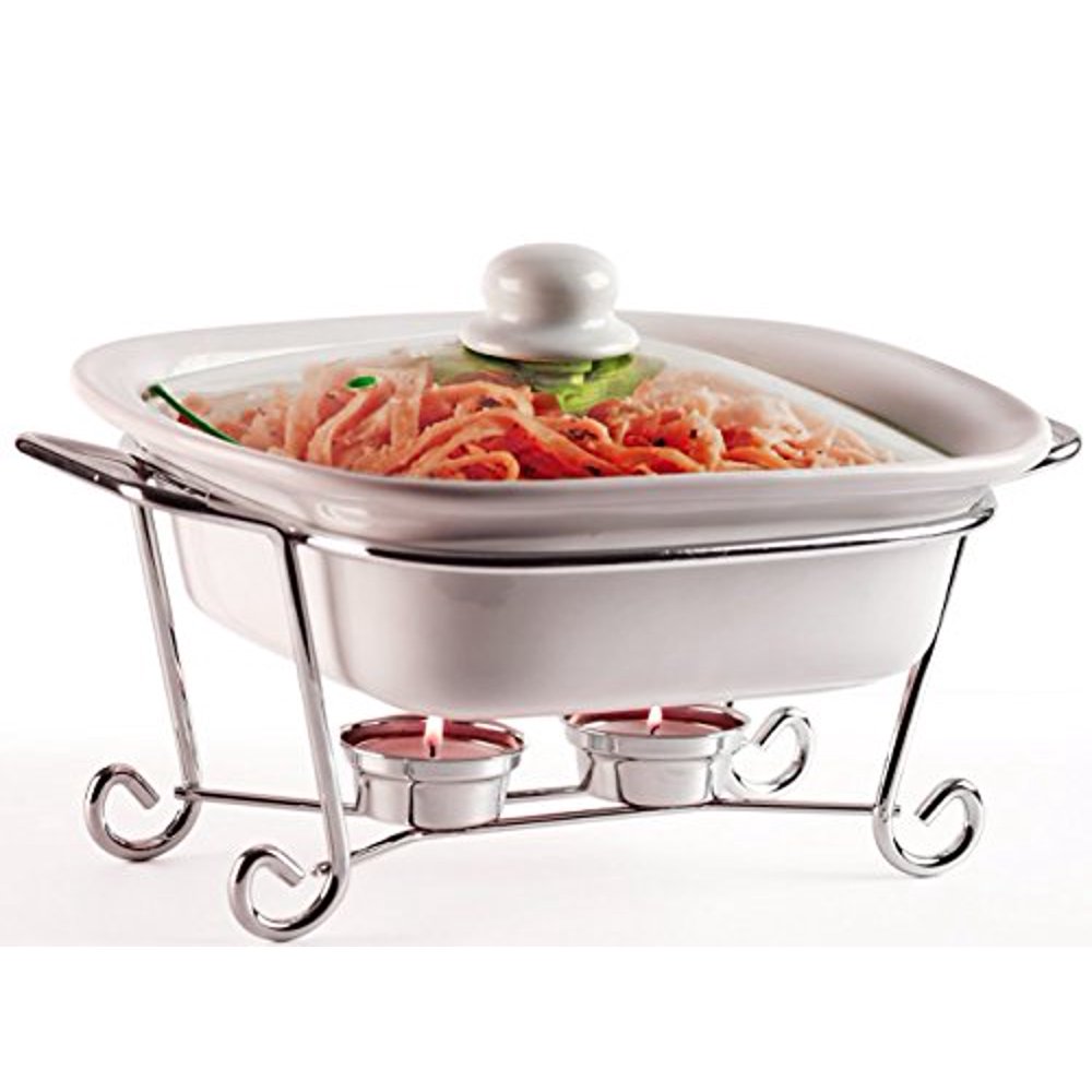 Palais Dinnerware Buffet Covered Casserole (1.5 Quart, Chrome Stand)