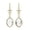 Clear Quartz, variant on Amethyst Earring - Marquise Shape - 925 Sterling Silver 18K Gold Plated.