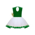 thumbnail image 4 of YONGHS Kids Girls Christmas Santa Claus Costumes Figure Ice Skating Dance Leotard Dress Green 10, 4 of 6