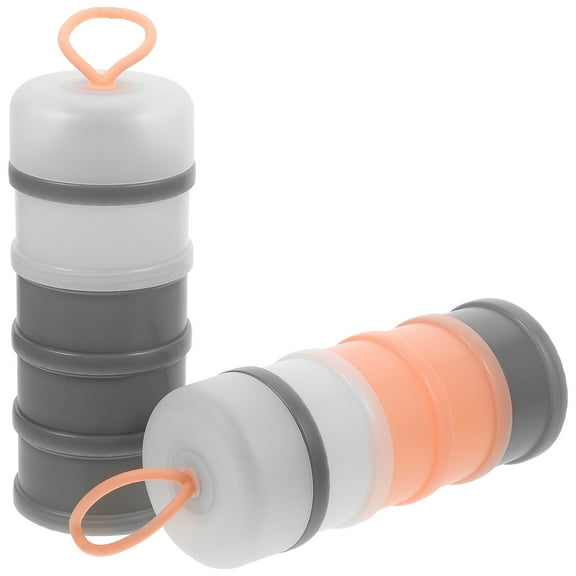 STOBOK Portable Formula Container Milk Powder Containers Gray 2Pcs