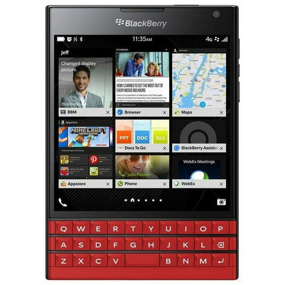 BlackBerry - Passport GSM 4G LTE with 32GB Memory Cell Phone (Unlocked) - Red