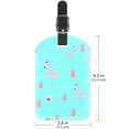 thumbnail image 6 of Square 2Pack PU Leather Flamingo Cruise Luggage Tag with Privacy Cover and Name ID Tag for Travel Handbags Backpacks Luggage Tags, 6 of 6