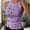Purple, variant on Babysbule Womens Summer Yoga Top Women Fashion O-Neck Sleeveless Star Print Vest Sport Tank Tops Causel Blouse T-shirt
