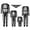 Kids Black, variant on Halloween Family Matching Pajamas Adult Kids Skull Skeleton Print Long Sleeve Tops And Stretch Casual Pants Sleepwear