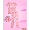 thumbnail image 3 of Sweet & Sassy Girls Pajama Set Super Soft Sleep Shirt and Pajama Pants Scrunchie 4 Piece, 3 of 7