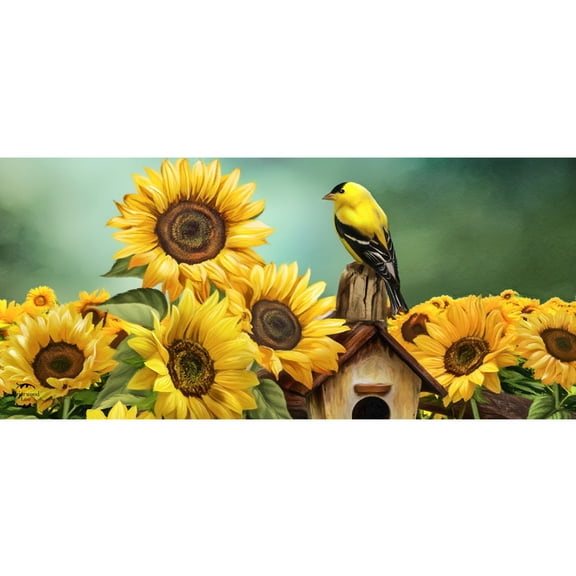 Briarwood Lane Goldfinch and Sunflowers Summer Mini Mat