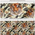 thumbnail image 2 of Soimoi Cotton Voile Fabric Tropical Leaves & Tiger Face Jungle Print Sewing Fabric Yard 56 Inch Wide, 2 of 7