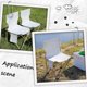 thumbnail image 4 of Funda de repuesto para silla de camping de gran tamaño, tela Oxford, asiento plegable para exteriores, 531 x 645 mm, color blanco, portátil, impermeable, con respaldo alto., 4 of 9