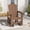 Brown, variant on SERWALL Outdoor Glider Chair, HDPE Wood-Like Patio Glider Rocker All-Weather Porch Glider Black