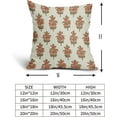 thumbnail image 5 of Brown Orange Floral Pillow Covers 16x16 Set of 2 Fall Colored Flower Leaves Print Decorative Throw Pillow Cases Outdoor Farmhouse Decoration for Sofa Couch Bed, 5 of 6