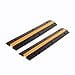 thumbnail image 3 of F COME 2 Pack Rubber Cable Ramp Hose Cable Protector Ramp 2 Channel 22000Lbs Load Capacity Traffic Speed Bump Wires Power Lines Extension Cord Cover for Indoor Outdoor, 3 of 4